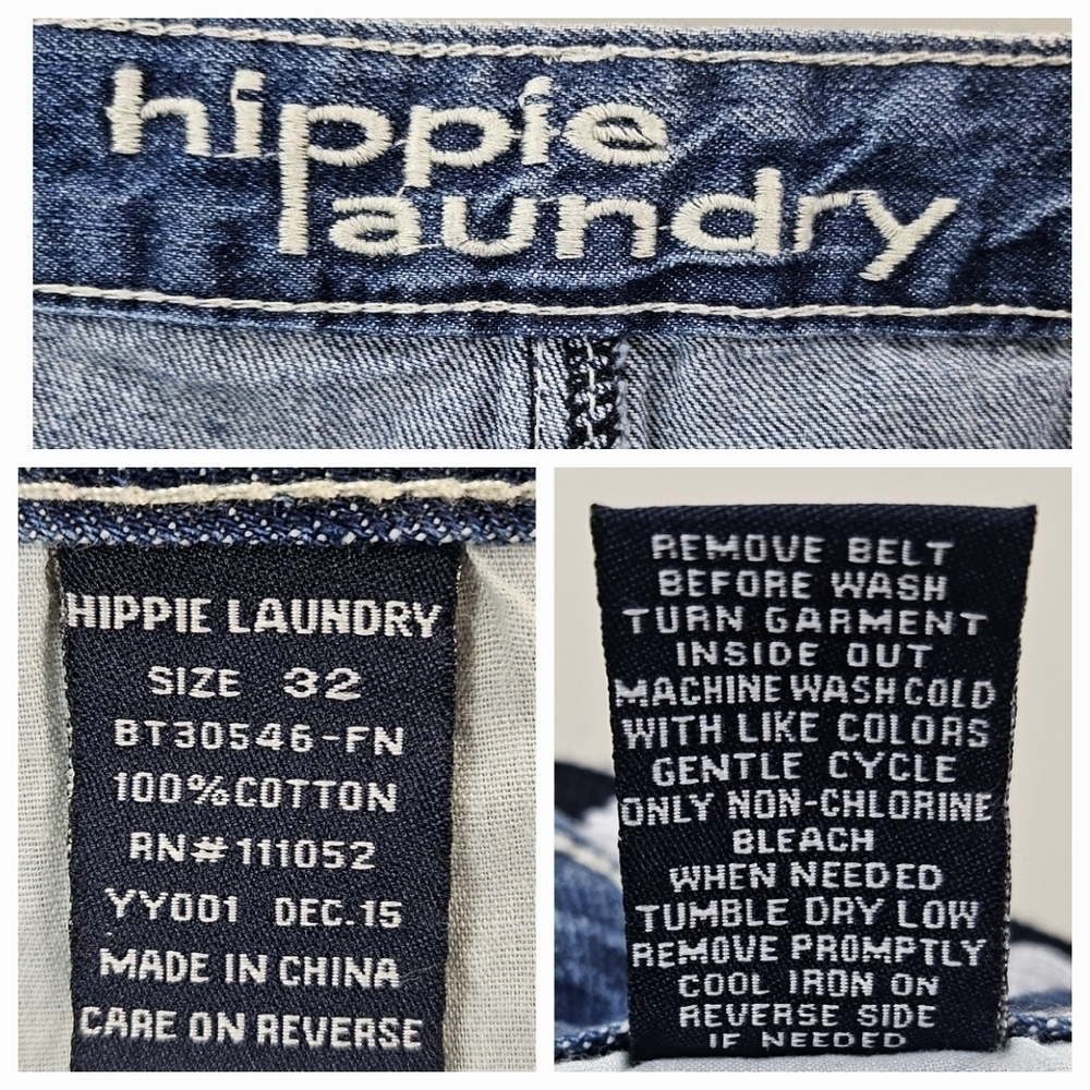 Hippie Laundry Boho Denim Belted Frayed Hem Shorts - Picture 12 of 12